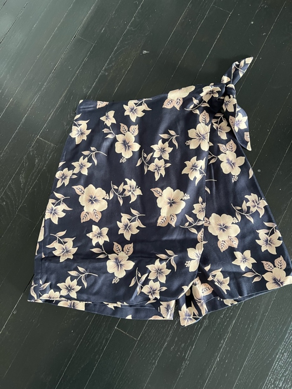 EP Pro Skort Shorts 100% Silk Faux Wrap Pockets